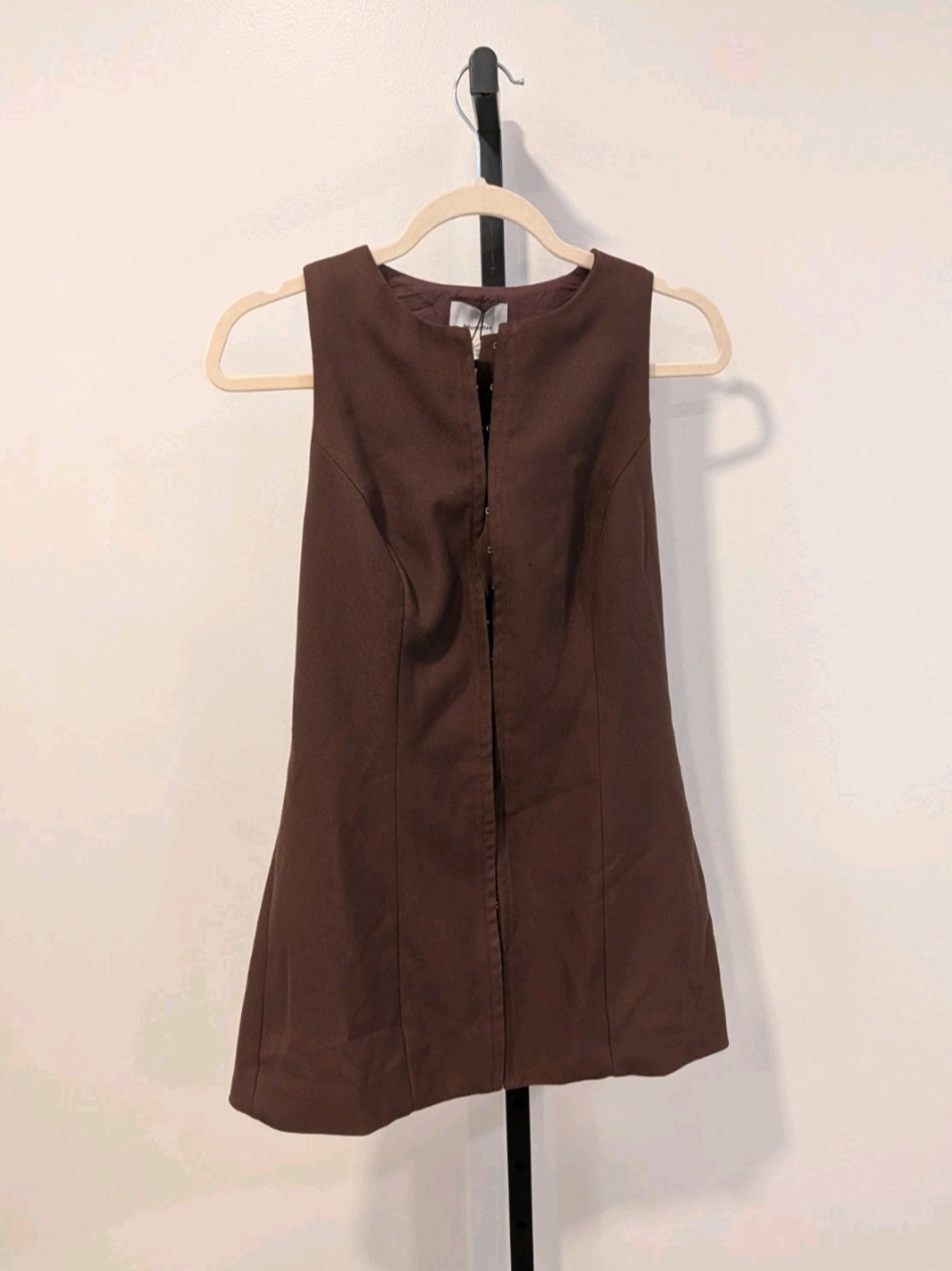 Reformation Faye (TOP ONLY) Sleeveless Mini Dress in Brown